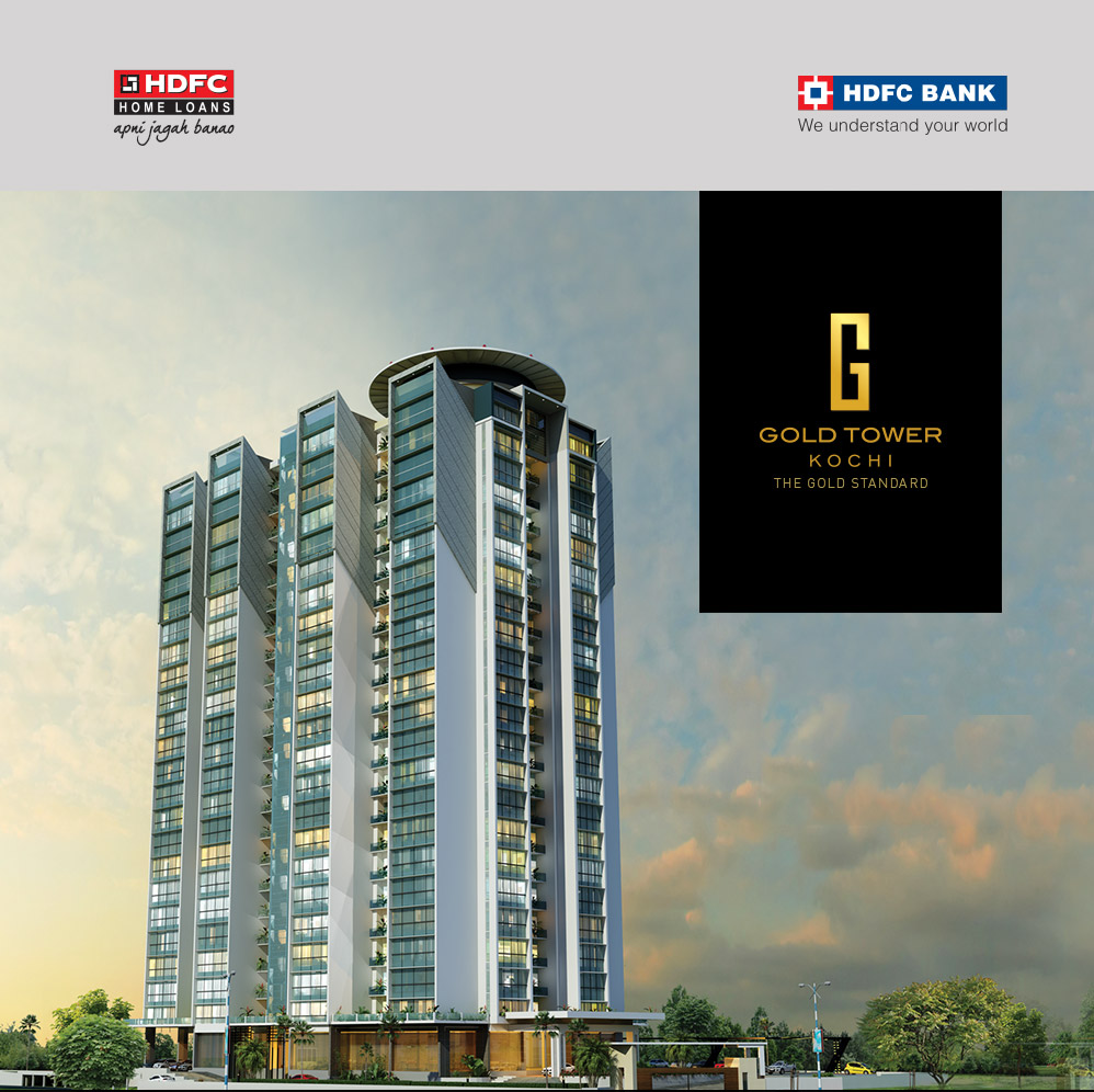 Image of  Joyalukkas developers - Gold tower apartment  kochi with hdfc bank home loan logo