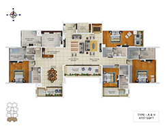 Floor Plans of gold tower palarivattom